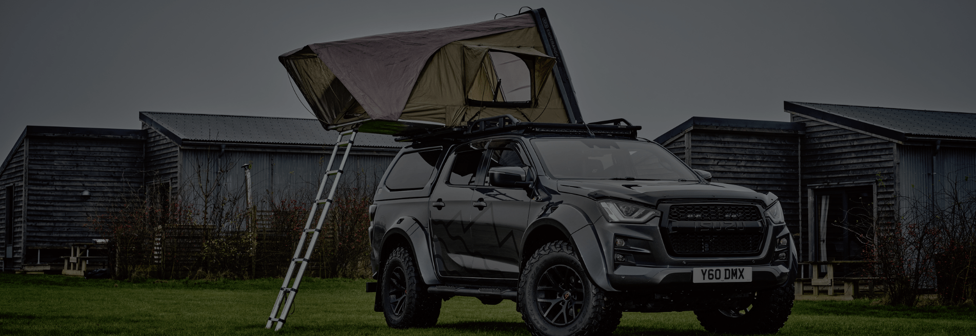 Basecamp Pick Up Camper With Roof Tent Banner